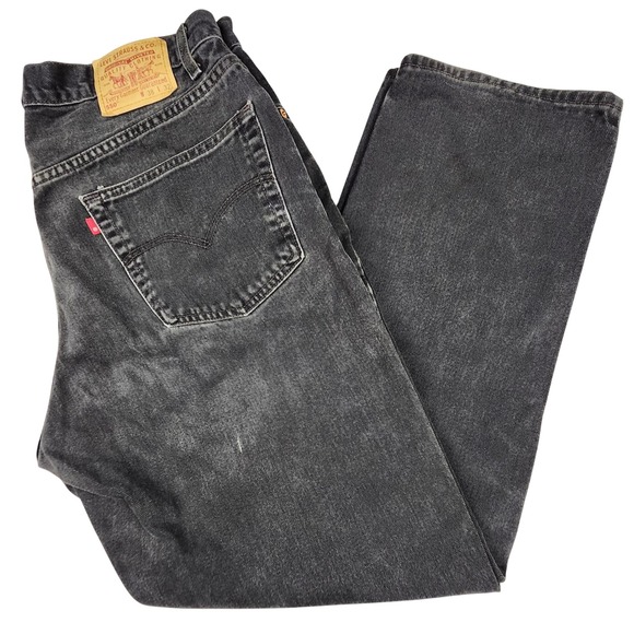 Levi's Other - Levi's 550 Relaxed Fit Jeans Mens 38x32 Black Denim VTG 90s Y2K Grunge Skater